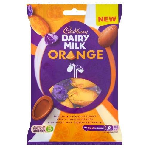 Cadbury Dairy Milk Orange Mini Filled Eggs Bag 72g