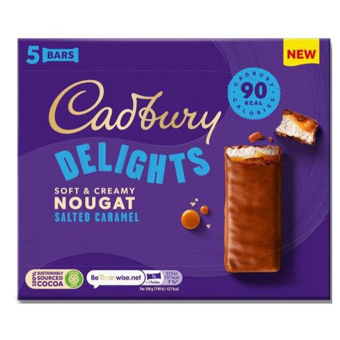 Cadbury Delights Salted Caramel Bars 5pk (5 x 22g) 110g NEW