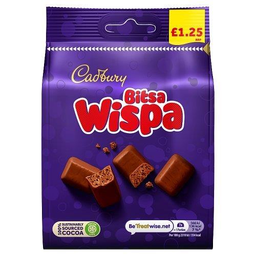 Cadbury Bitsa Wispa Bag 95g PM £1.25