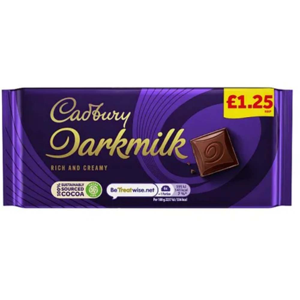 Cadbury Dark Milk Block PM £1.25 80g NEW