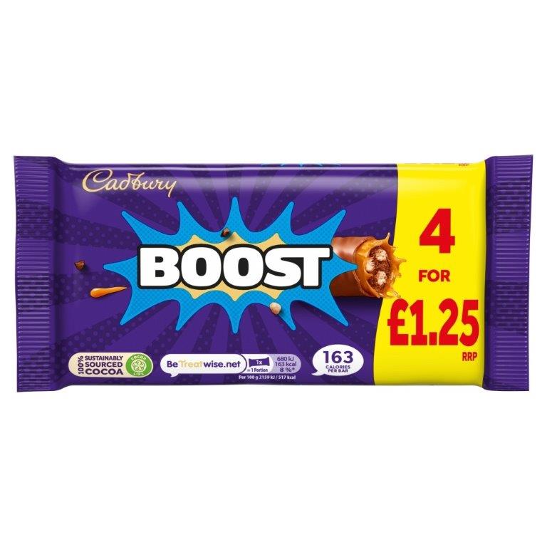 Cadbury Boost 4pk (4 x 31.5g) PM £1.25 126g