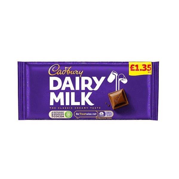 Cadbury Dairy Milk Block PM £1.25 95g