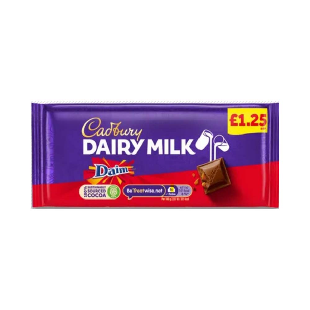 Cadbury Dairy Milk Daim Block PM £1.25 120g
