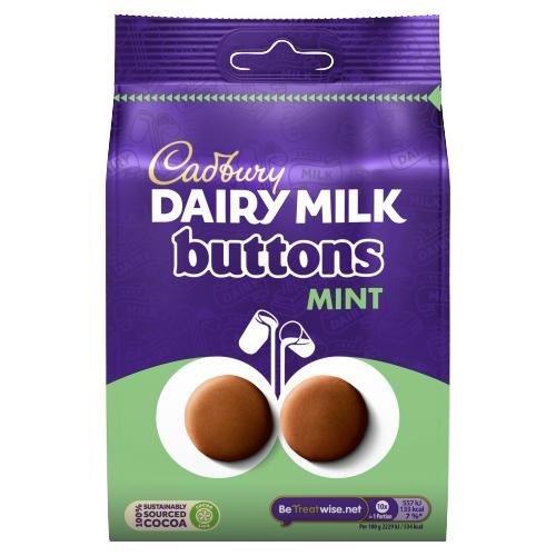 Cadbury Dairy Milk Mint Giant Buttons 110g NEW (HS)