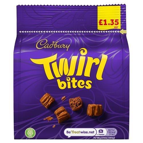 Cadbury Twirl Bites Bag 85g PM £1.35