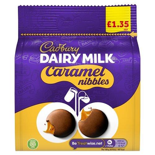 Cadbury Caramel Nibbles Bag 85g PM £1.35