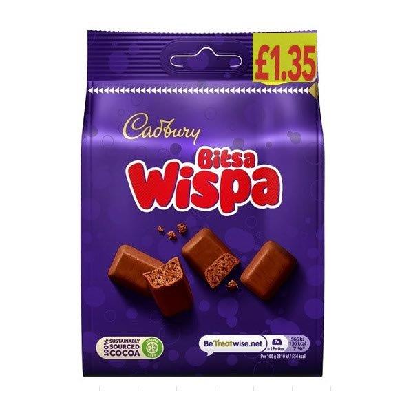Cadbury Bitsa Wispa Bag 95g PM £1.35