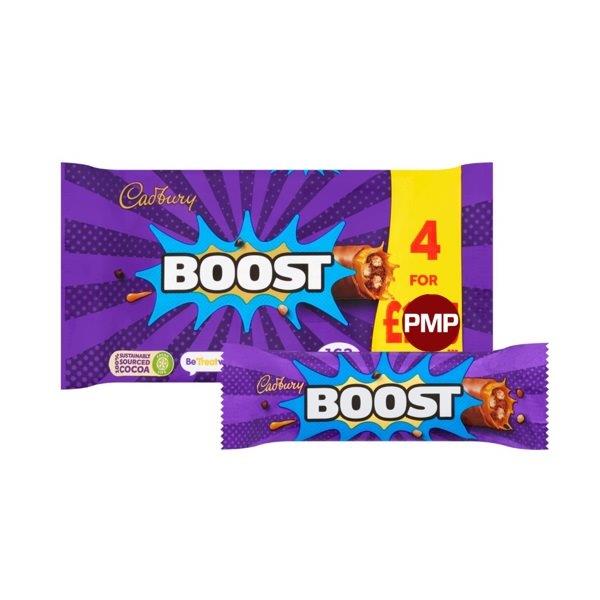 Cadbury Boost 4pk (4 x 31.5g) £1.50 126g