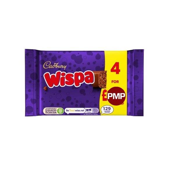 Cadbury Wispa 4pk (4 x 23.7g) PM £1.50 94.8g