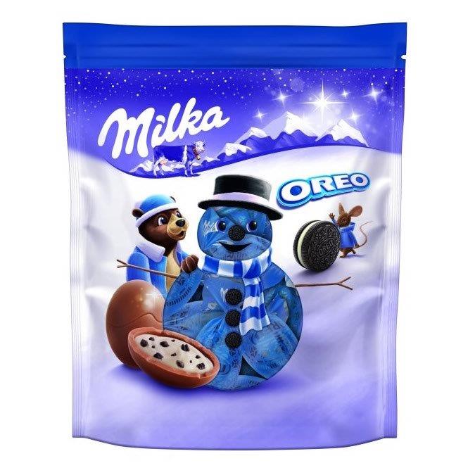 Milka Milk Chocolate Bonbons & Oreo Creme Filling In Pouch 86g