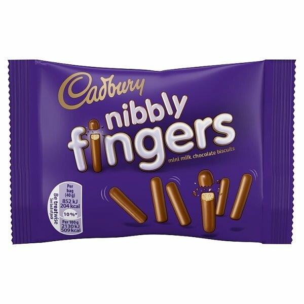 Cadbury Mini Fingers Chocolate Biscuits Bag 40g NEW