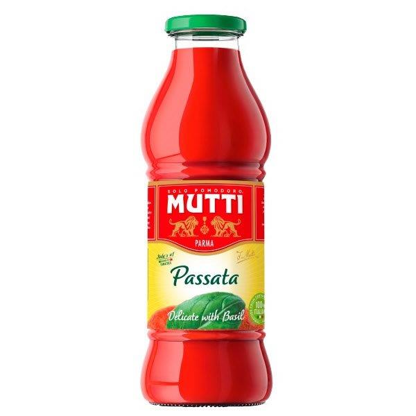Mutti Passata & Basil Glass Bottle 400g