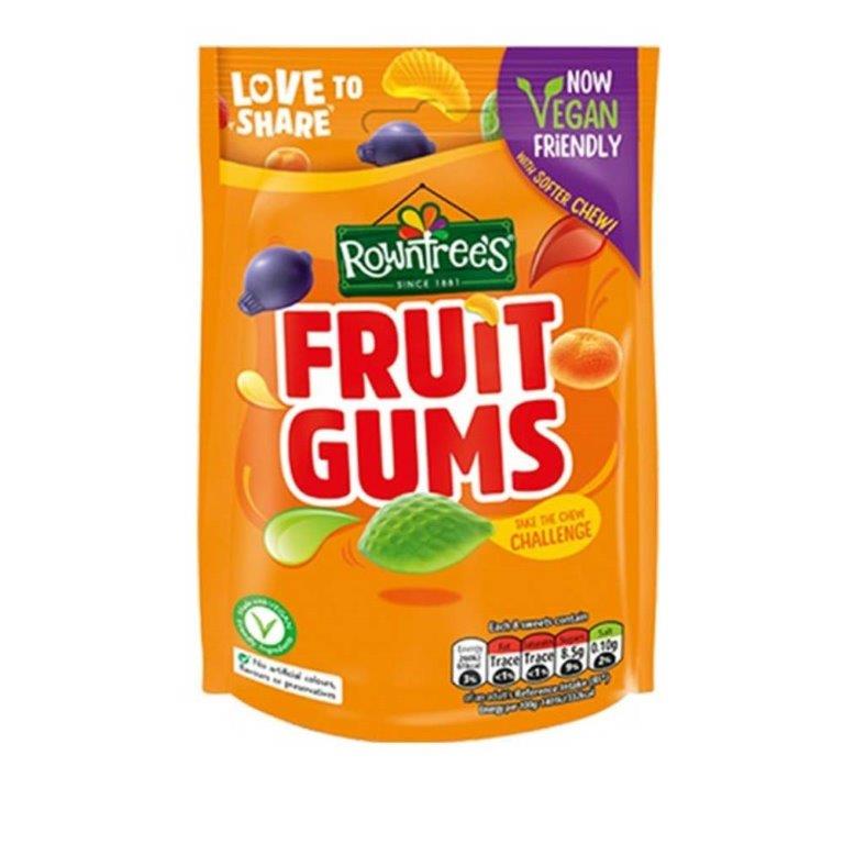 Rowntrees Pouch Fruit Gums 150g (Vegan)