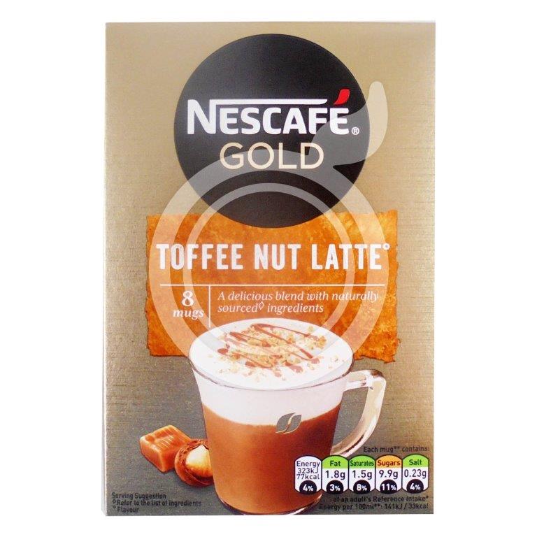 Nescafe Sachets Gold Toffee Nut Late 8s 148.8g NEW