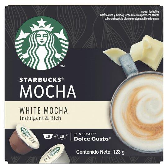 Starbucks Dolce Gusto White Mocha Coffee 12s 123g NEW