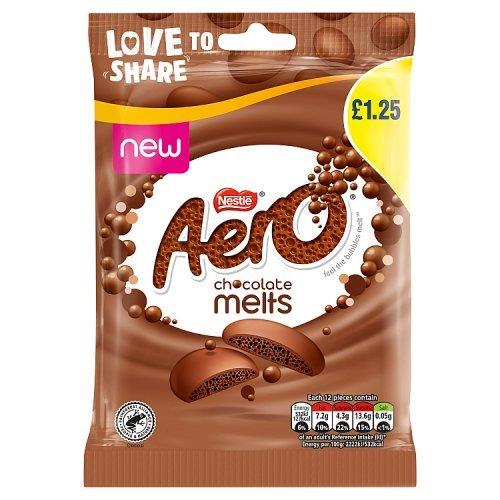 Aero Melts Milk Chocolate PM £1.25 80g NEW