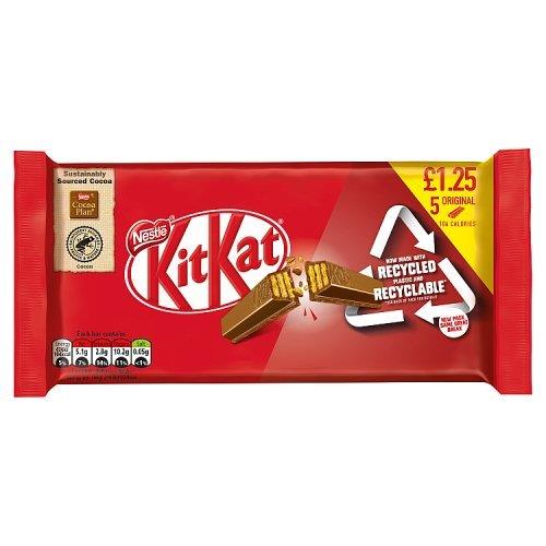 KitKat 2 Finger Milk 5pk PM £ 1.25 (5 x 20.7g) 103.5g