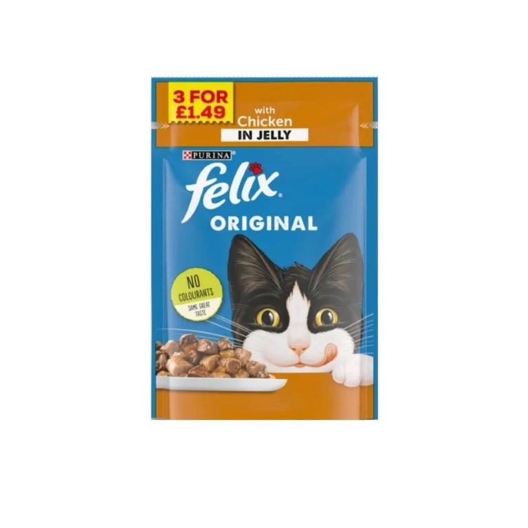 Purina Felix Chicken In Jelly Pouch PM £1.49 100g