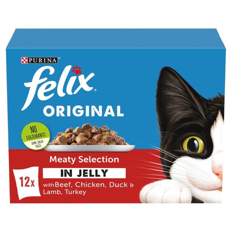 Felix Original Beef Selection In Jelly PM £4.75 12pk (12 x 100g) 1.2kg