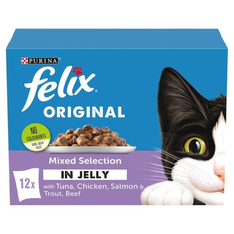 Felix Original Mixed Selection In Jelly PM £4.75 12pk (12 x 100g) 1.2kg