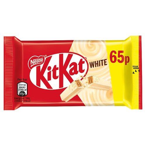 KitKat 4 Finger White PM 65p 41.5g NEW
