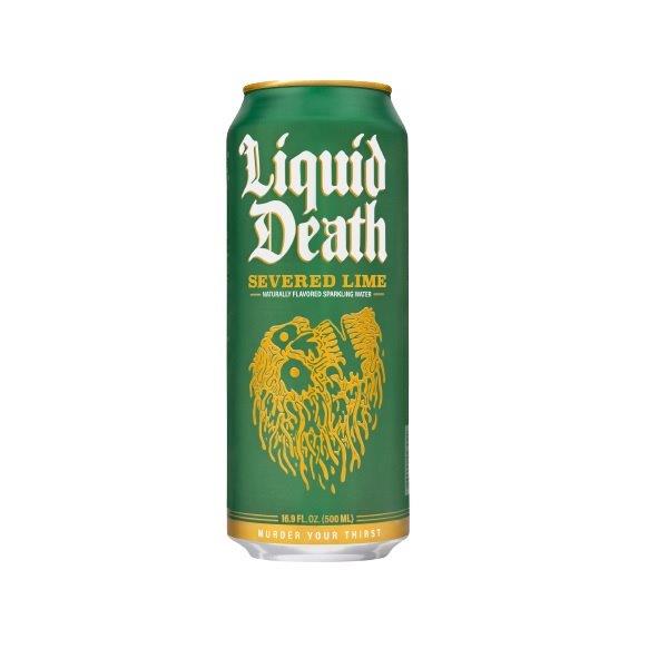 Liquid Death Sparkling Water Severed Lime 500ml NEW