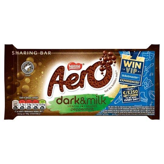 Aero Giant Dark & Milk Peppermint PM £1.25 90g