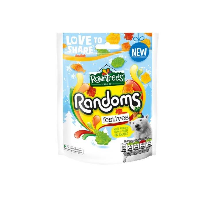 Rowntrees Randoms Festive Pouch 130g NEW