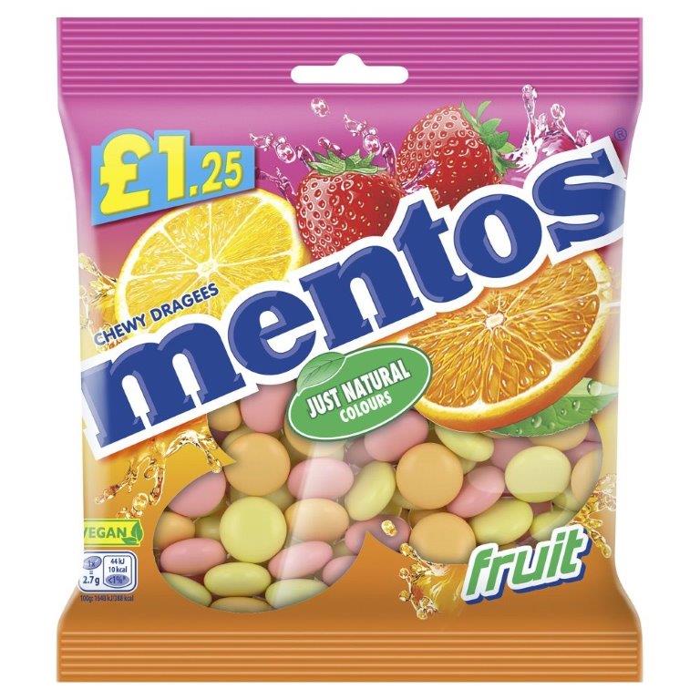 Mentos Bag Fruit PM £1.25 135g