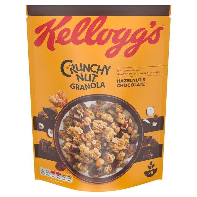 Kelloggs Crunchy Nut Bag Granola Chocolate & Hazelnut 380g