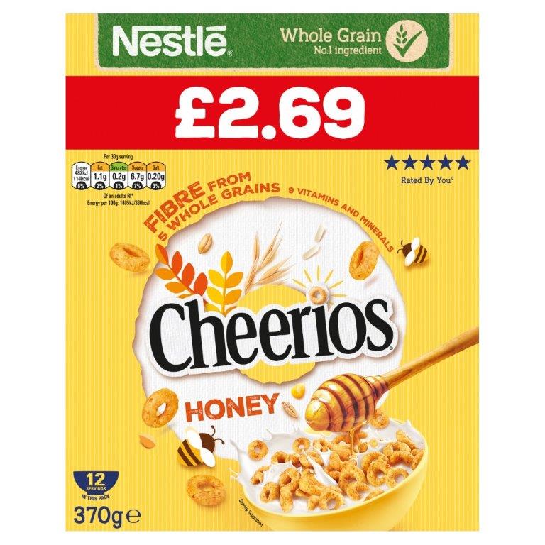 Nestle Honey Cheerios 370g PM £2.69