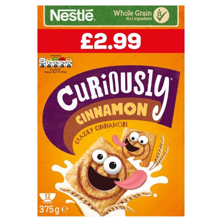 Nestle Curiously Cinnamon 375g PM £2.99