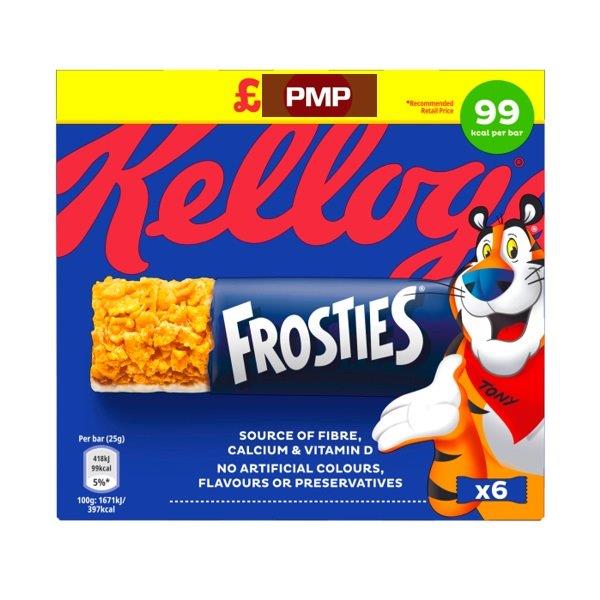 Kellogg's Frosties Cereal Bar 6pk (6 x 25g) PM £1.39 150g