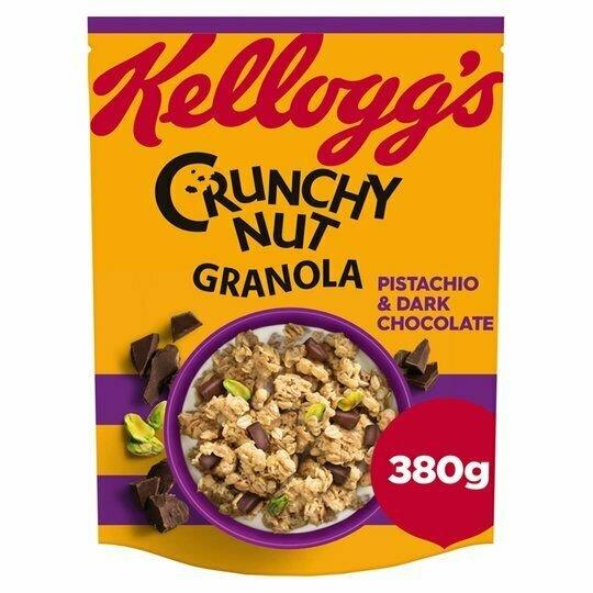 Kellogg's Crunchy Nut Bag Pistachio & Dark Choc 380g