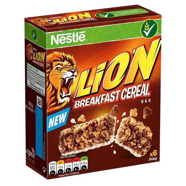 Nestle Cereal Bar Lion 6pk (6 x 25g)