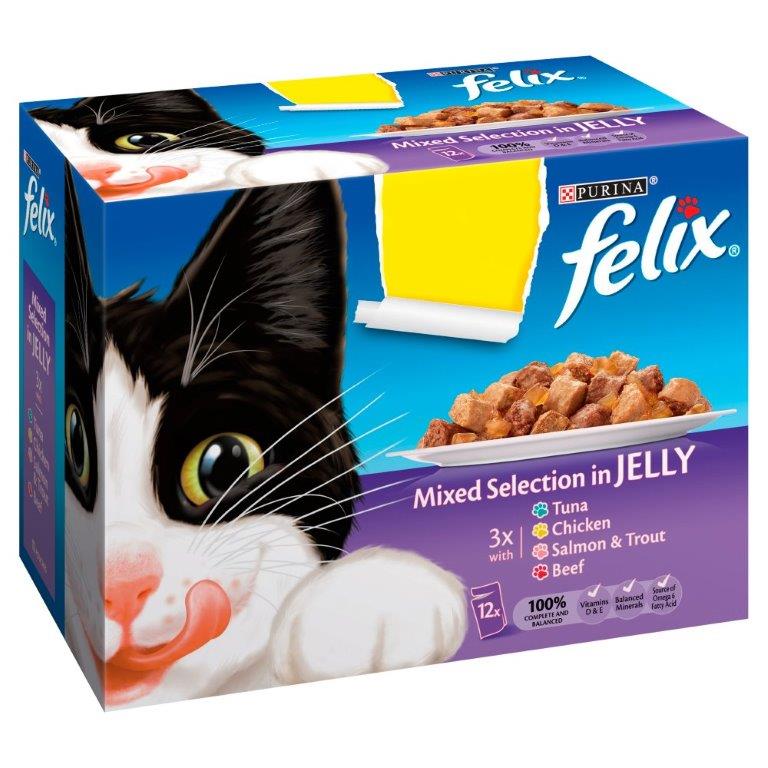 Felix Pouch Mixed Selection In Jelly 12pk (12 x 100g) PM £3.75
