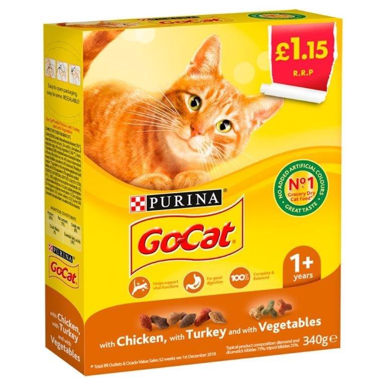 Go-Cat Turkeychknveg £1.15 Pmp 340g