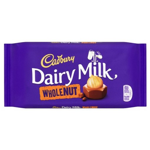Cadbury Dairy Milk Wholenut 120g (Export) (Lead Time 3Wks)
