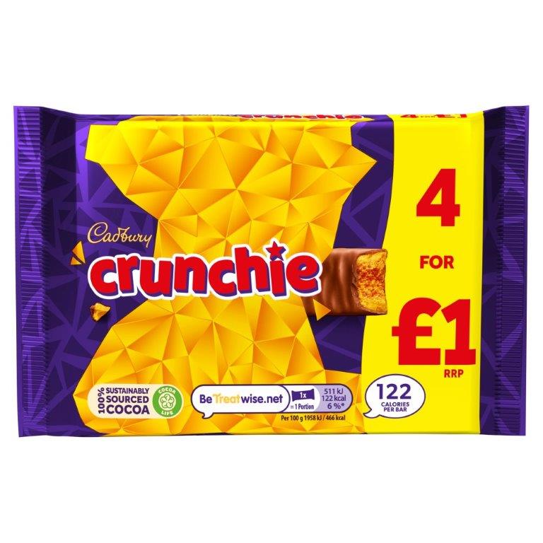 Cadbury Crunchie 4 Pack (4 x 26.1g) PM £1