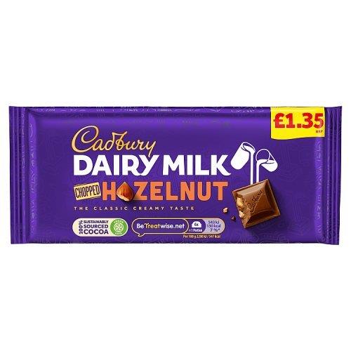 Cadbury Dairy Milk Block Chopped Nut 95g PM £1