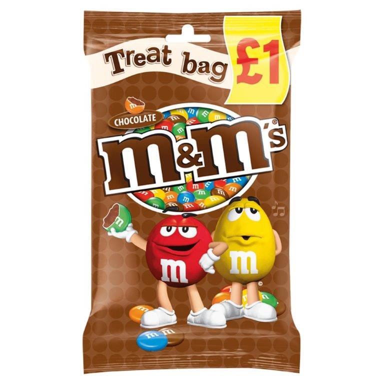 M&Ms Treat Bag Chocolate 82g PM £1