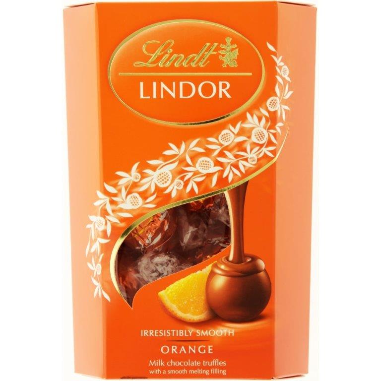 Lindt Lindor Cornet Milk Orange 200g