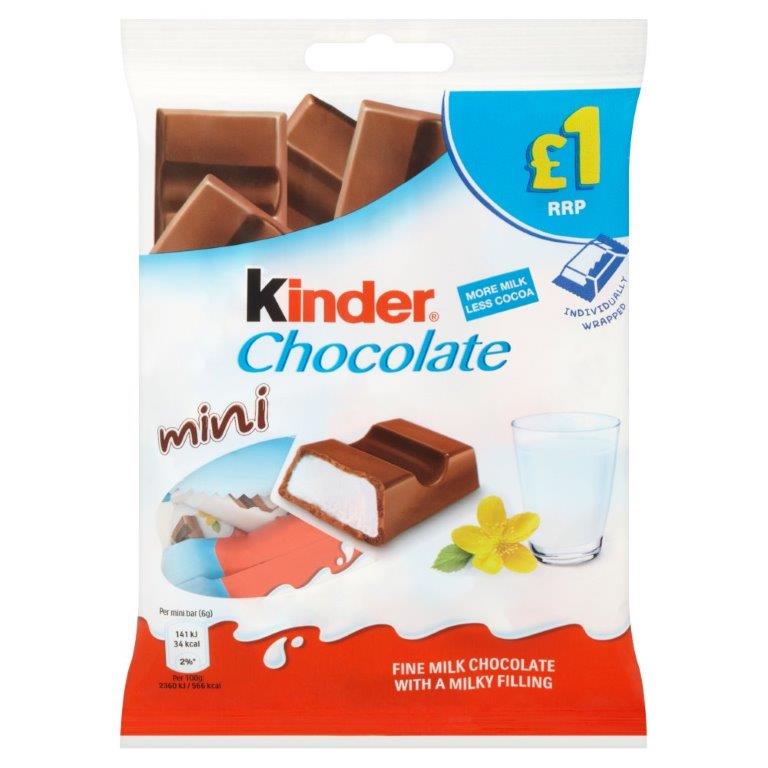 Kinder Mini Chocolate Bag 72g PM £1