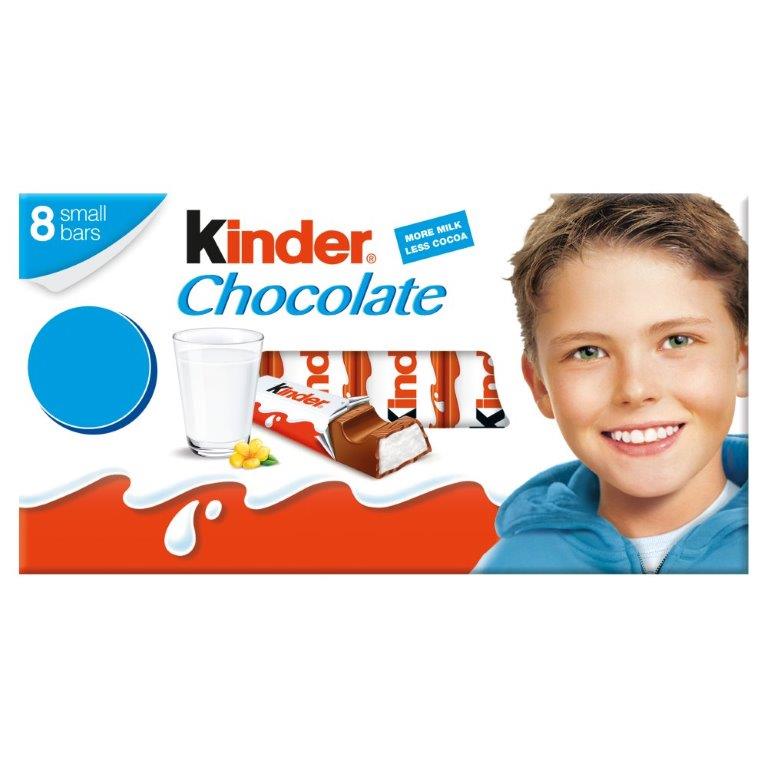 Kinder Chocolate Bar T8 (8 x 12.5g) PM £1