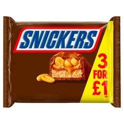 Snickers Snack Size 3pk (3 x 41.7g) PM £1