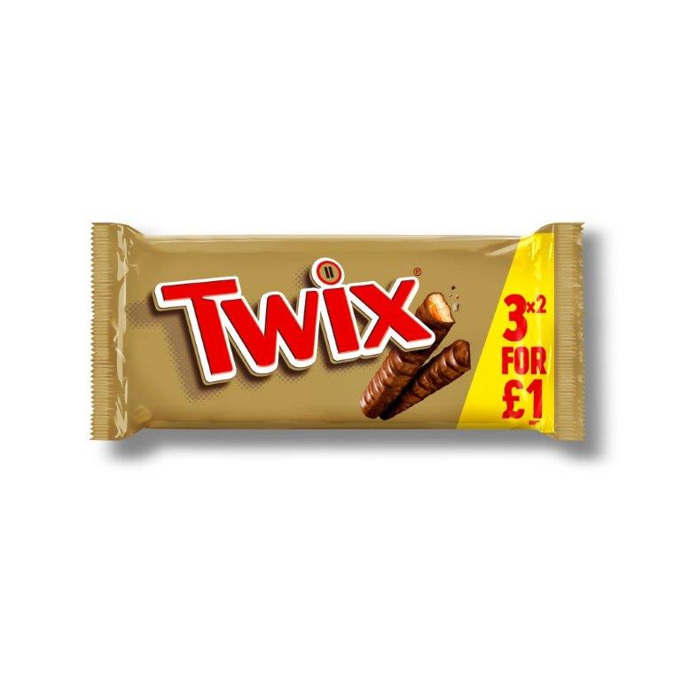 Twix Snack Size 3pk (3 x 40g) PM £1