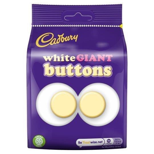 Cadbury Large Bag White Giant Buttons 110g