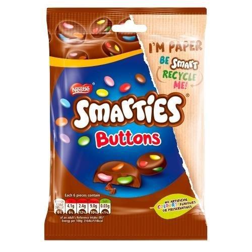 Smarties Buttons Bag Milk 90g