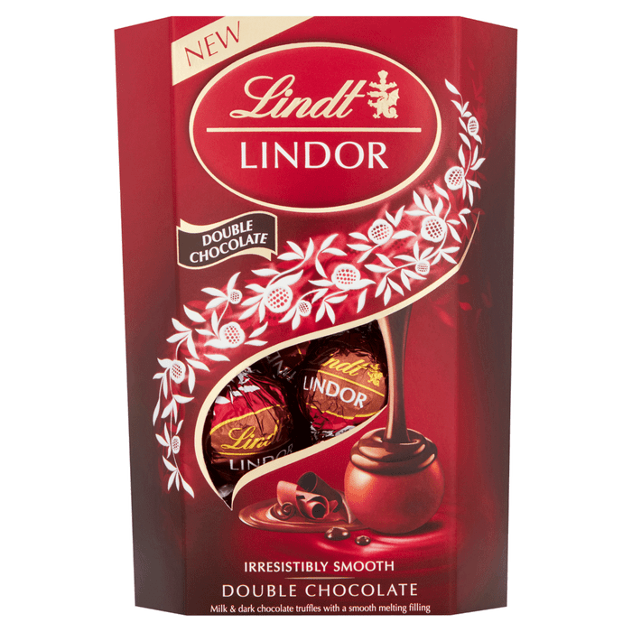 Lindt Lindor Cornet Double Chocolate 200g NEW