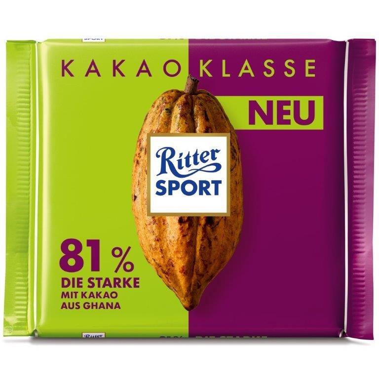 Ritter Sport Cocoa Select 81% Ghana Extra Intense NEW